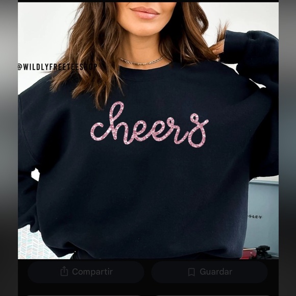Jackets & Blazers - Jesús Lea Black Sweatshirt with Pink 'Cheers' Design
